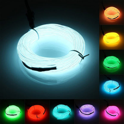 5M Car Interior Led Strip Light Neon EL Wiring Decorative Lamp - Dude Essentials