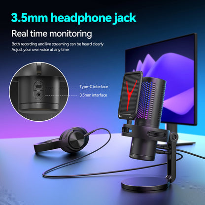 Gaming Microphone Professional Condenser Mic PC Laptop Computer - Dude Essentials