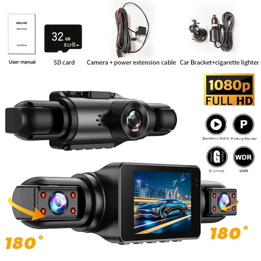 Dashcam Car Front and Rear 1080P 2inch IPS4-Channel - Dude Essentials
