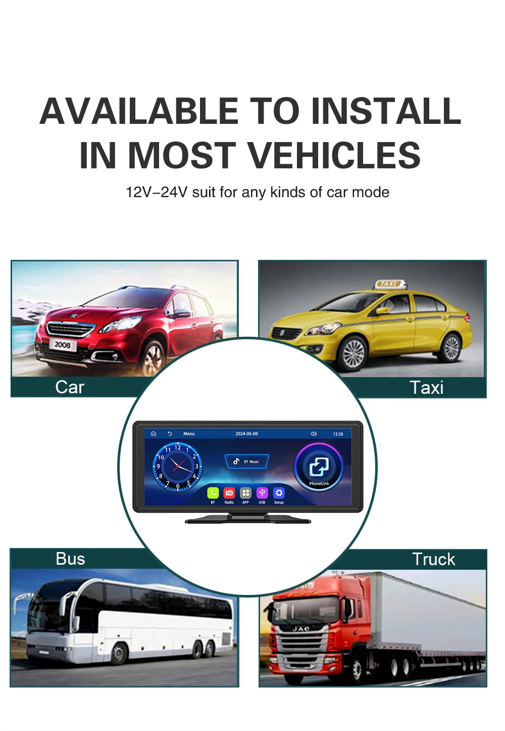 Universal Portable Carplay for Car Screen, Wireless Carplay Screen - Dude Essentials
