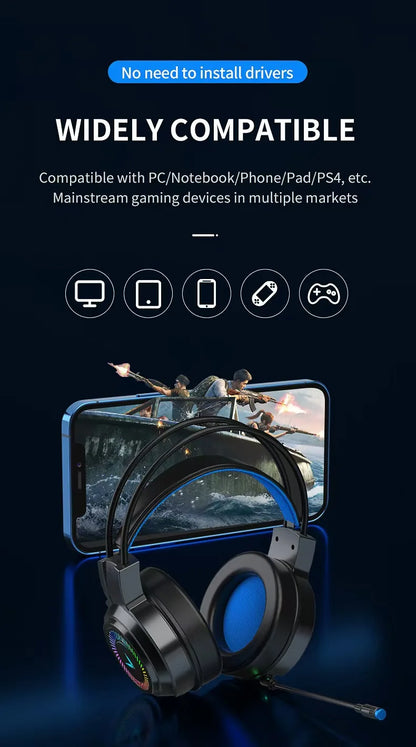 G58 gaming headset gaming wired 7.1 channel