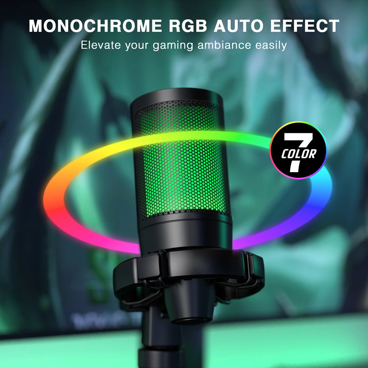 AmpliGame by FIFINE RGB USB Gaming Microphone with Light-touch Mute - Dude Essentials