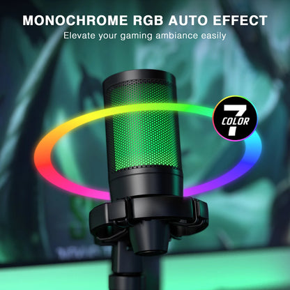 AmpliGame by FIFINE RGB USB Gaming Microphone with Light-touch Mute - Dude Essentials