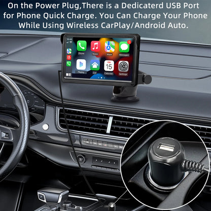 HIPPBQCC CarPlay Android Auto Car Radio Multimedia Video Player 7inch Portable Touch Screen - Dude Essentials