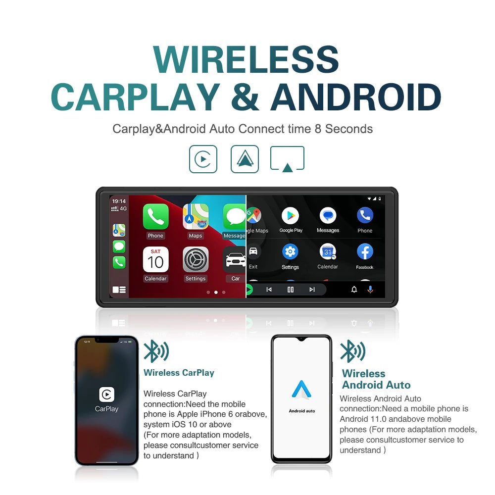 Universal Portable Carplay for Car Screen, Wireless Carplay Screen - Dude Essentials