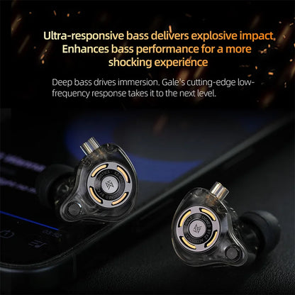 KZ Gale In-Ear Gaming Earphones E-sports Bass Metal Earbuds - Dude Essentials