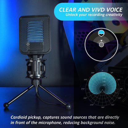 Gaming Microphone Professional Condenser Mic PC Laptop Computer - Dude Essentials