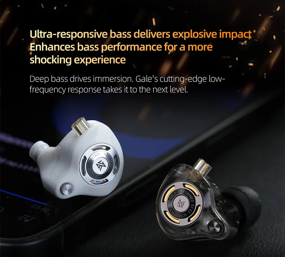 KZ Gale In-Ear Gaming Earphones E-sports Bass Metal Earbuds - Dude Essentials
