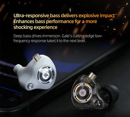 KZ Gale In-Ear Gaming Earphones E-sports Bass Metal Earbuds - Dude Essentials