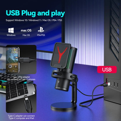 Gaming Microphone Professional Condenser Mic PC Laptop Computer - Dude Essentials