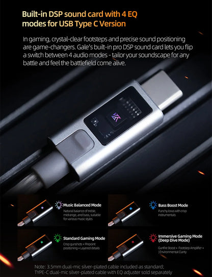 KZ Gale In-Ear Gaming Earphones E-sports Bass Metal Earbuds - Dude Essentials