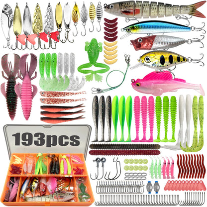 Fishing 83/133/193/239/409pcs Fishing Lure Kit For Trout/Pike/Bass - Dude Essentials