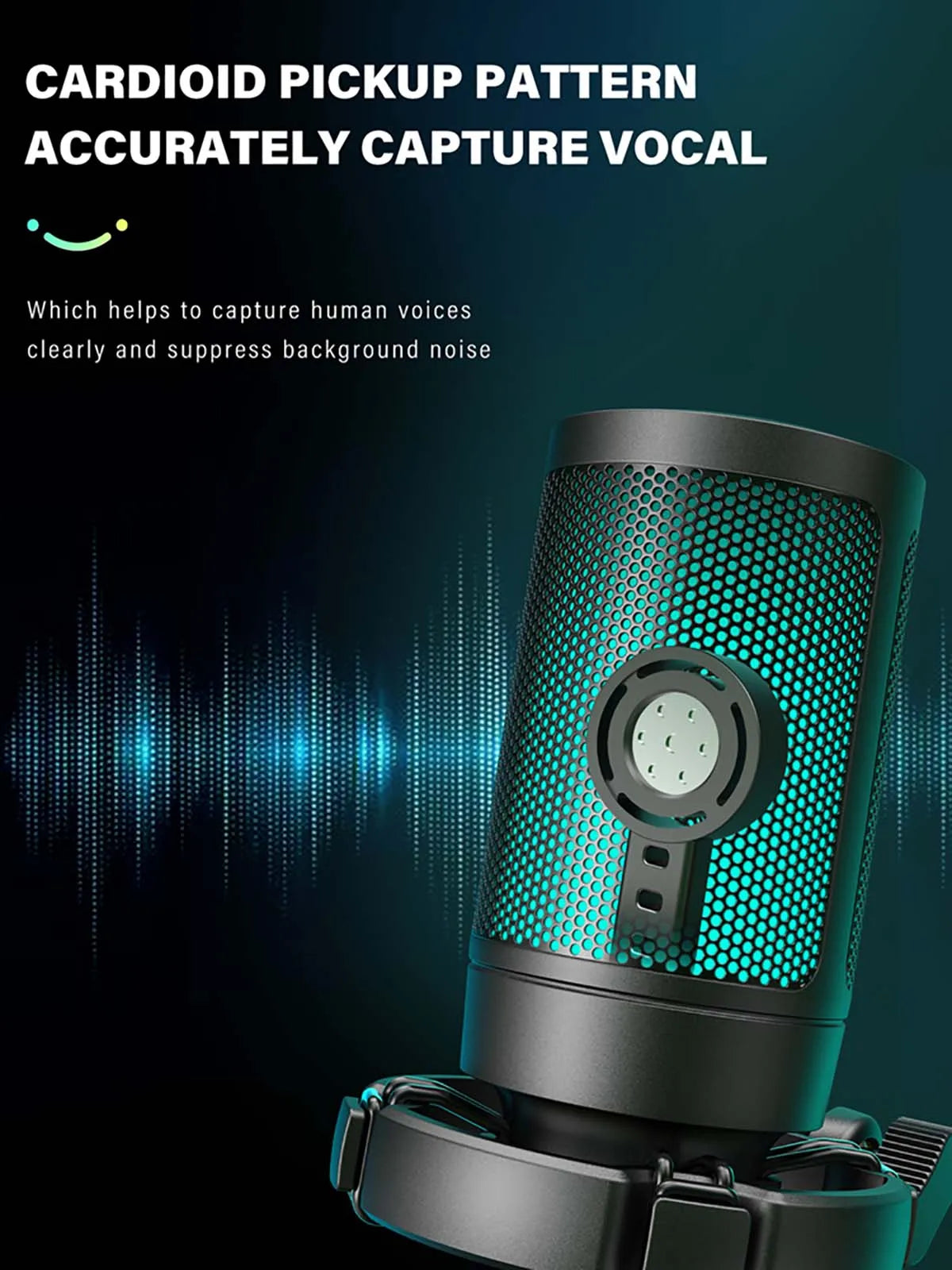 AmpliGame by FIFINE RGB USB Gaming Microphone with Light-touch Mute - Dude Essentials