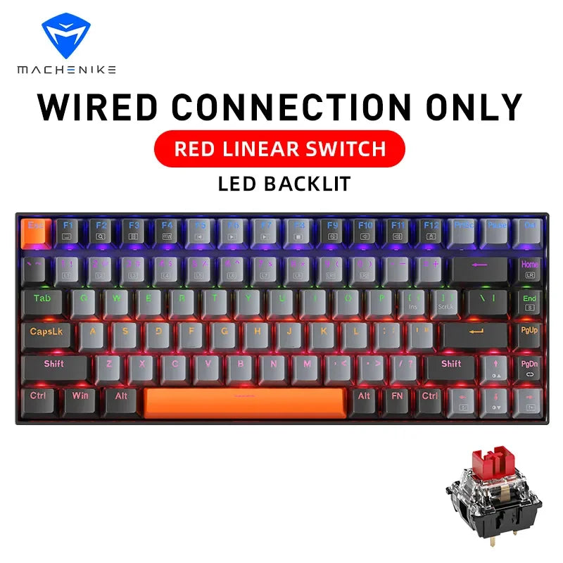 Machenike K500A-B84 75% TKL Hot-Swappable Wired Gaming Keyboard - Dude Essentials