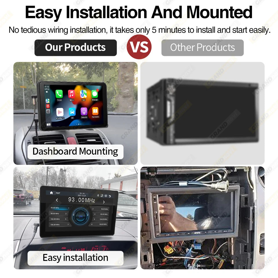 9 inch Car Radio Multimedia Video Player CarPlay Android Auto IPS Touch Screen AUX Input - Dude Essentials