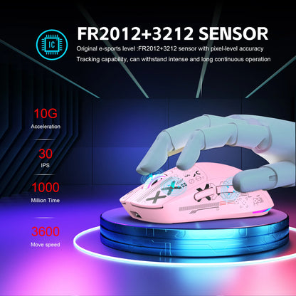 3-Mode Wireless Gaming Mouse RGB Macro Ergonomic - Dude Essentials