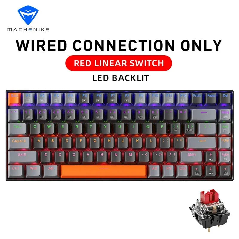 Machenike K500A-B84 75% TKL Hot-Swappable Wired Gaming Keyboard - Dude Essentials