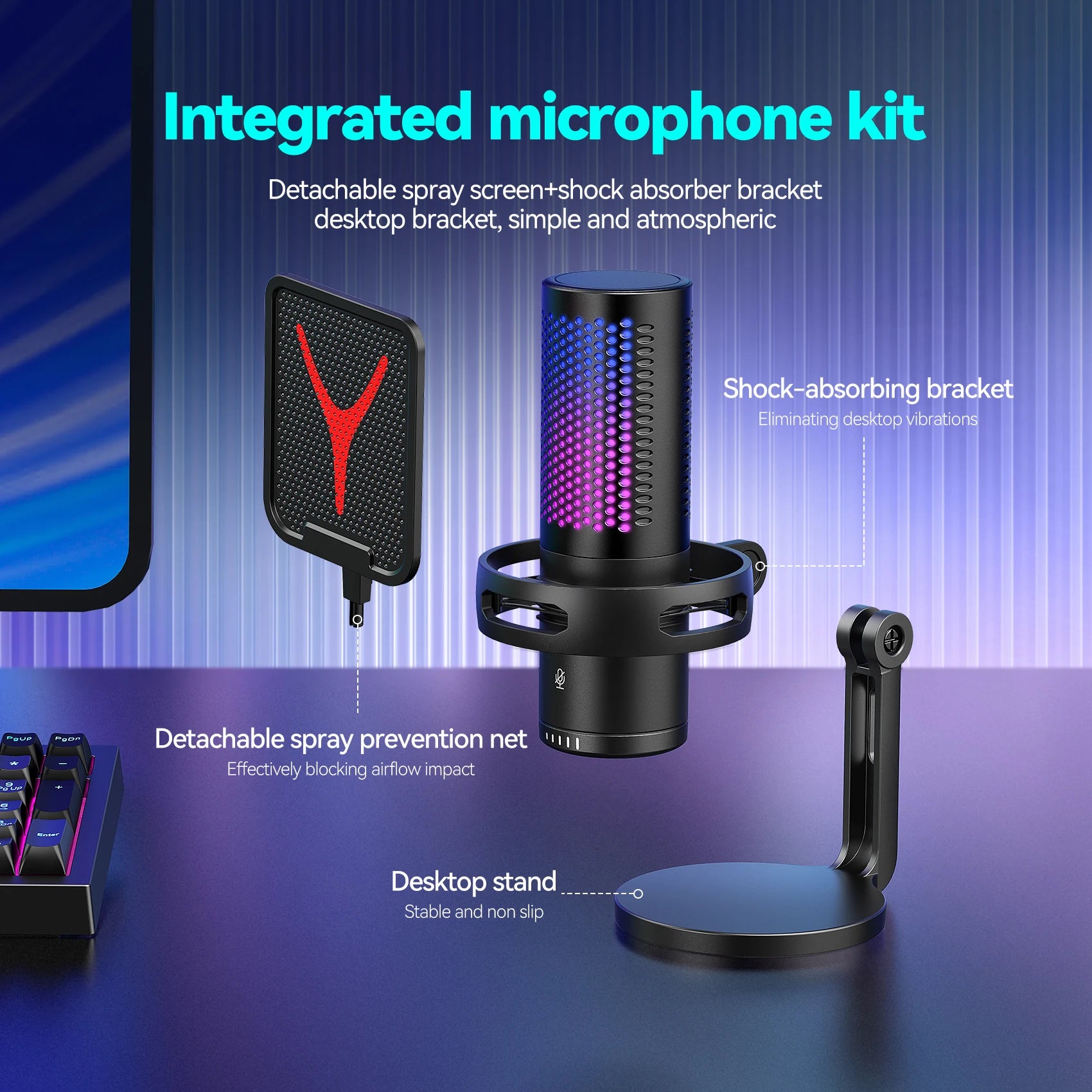 Gaming Microphone Professional Condenser Mic PC Laptop Computer - Dude Essentials