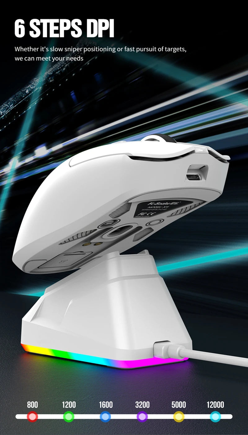 Lightweight Esports Gaming Mouse With Three-mode Wireless Bluetooth Charging - Dude Essentials