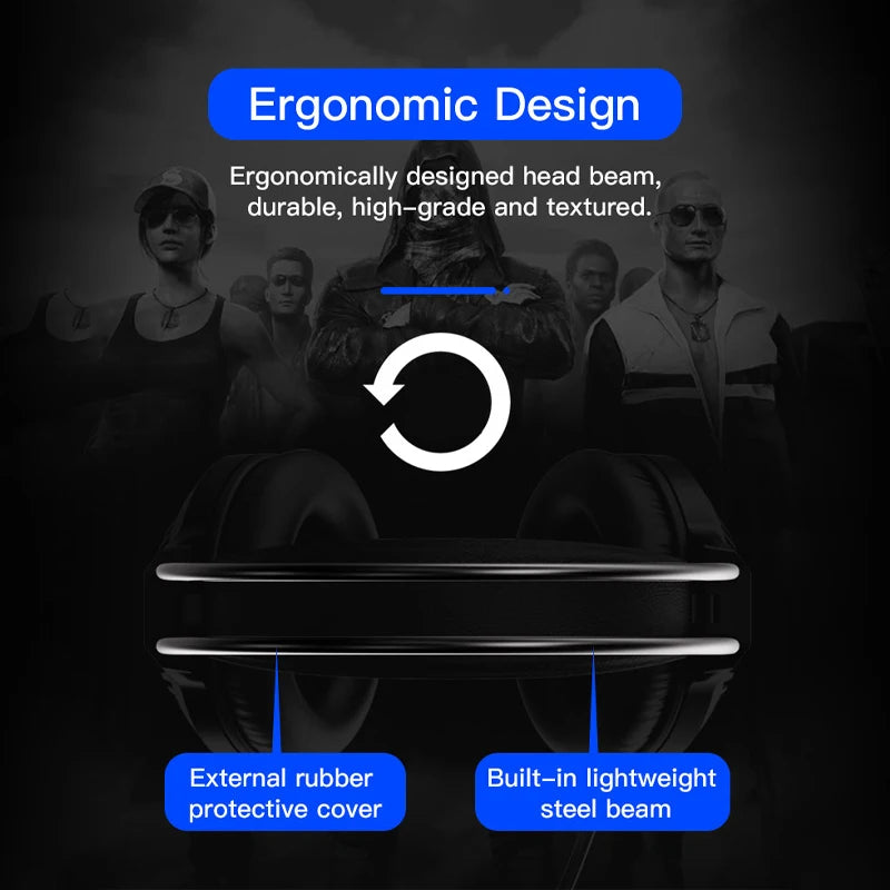 AULA S608 Wired Gaming Computer Headset USB/3.5mm RGB Backlight - Dude Essentials