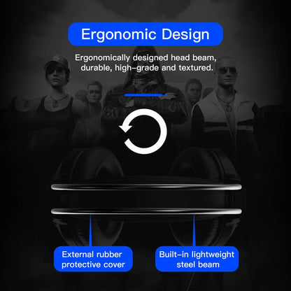 AULA S608 Wired Gaming Computer Headset USB/3.5mm RGB Backlight - Dude Essentials