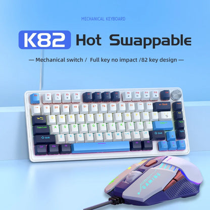 75% Mechanical Keyboard Wired with Media Knob, APAYADO Black Gaming Keyboard - Dude Essentials