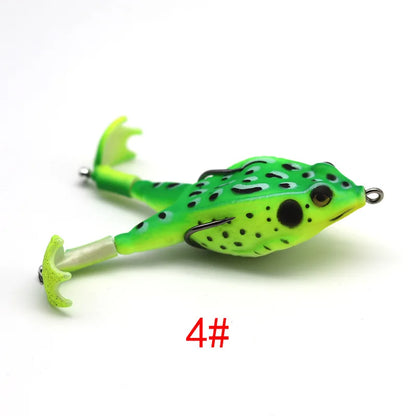 Topwater Frog Lure Bass Trout Fishing Lure/Realistic Prop Frog Soft Swimbait Floating Bait - Dude Essentials