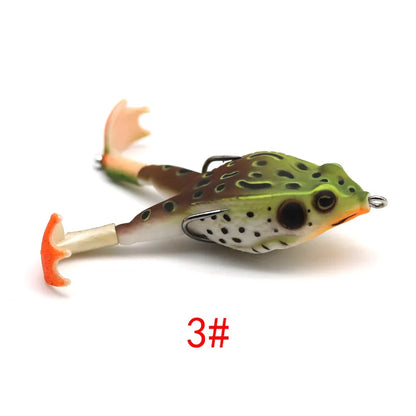 Topwater Frog Lure Bass Trout Fishing Lure/Realistic Prop Frog Soft Swimbait Floating Bait - Dude Essentials