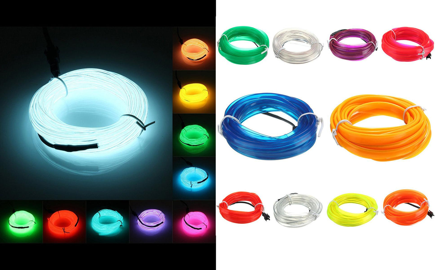 5M Car Interior Led Strip Light Neon EL Wiring Decorative Lamp - Dude Essentials