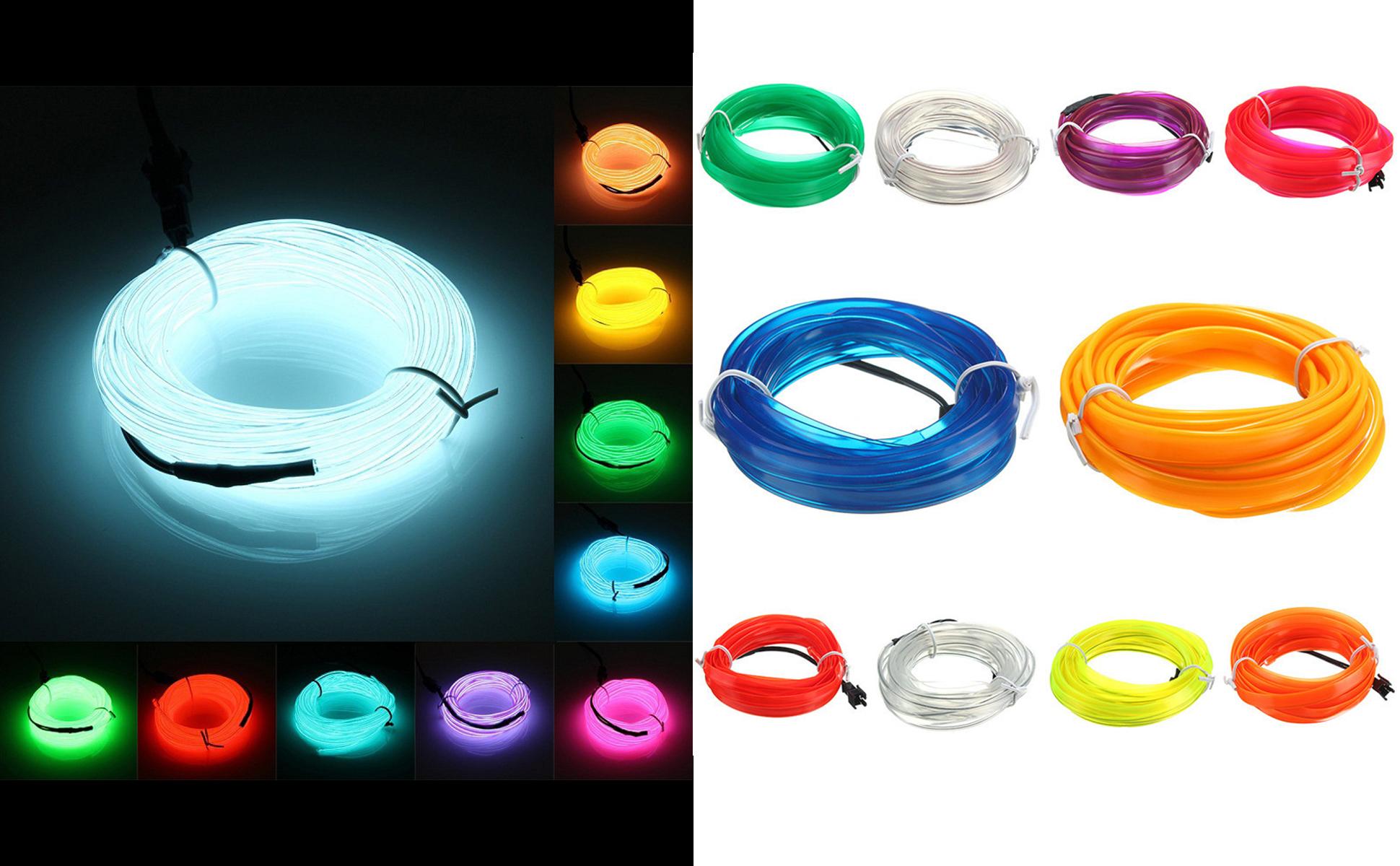 5M Car Interior Led Strip Light Neon EL Wiring Decorative Lamp - Dude Essentials