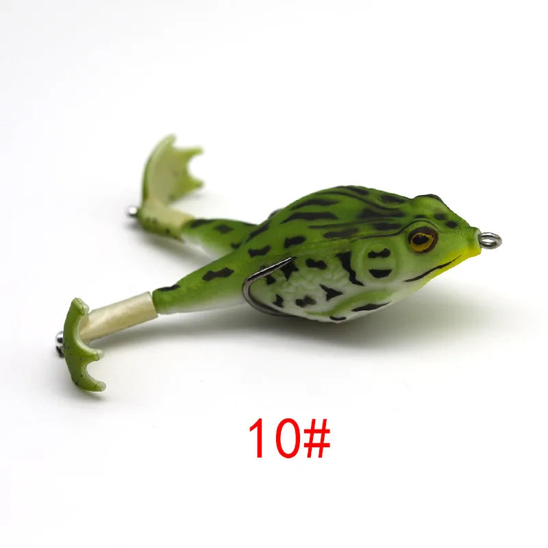 Topwater Frog Lure Bass Trout Fishing Lure/Realistic Prop Frog Soft Swimbait Floating Bait - Dude Essentials