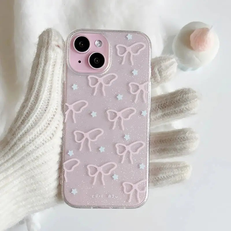 Cute Pink Bow Clear Phone Case - Dude Essentials