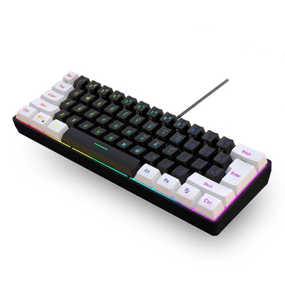 USB Wired Gaming Keyboard 61 Keys Compact Mini Keyboard - Dude Essentials