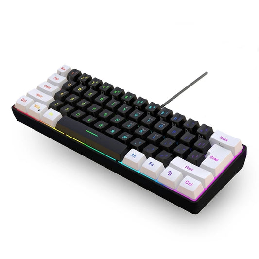 USB Wired Gaming Keyboard 61 Keys Compact Mini Keyboard - Dude Essentials