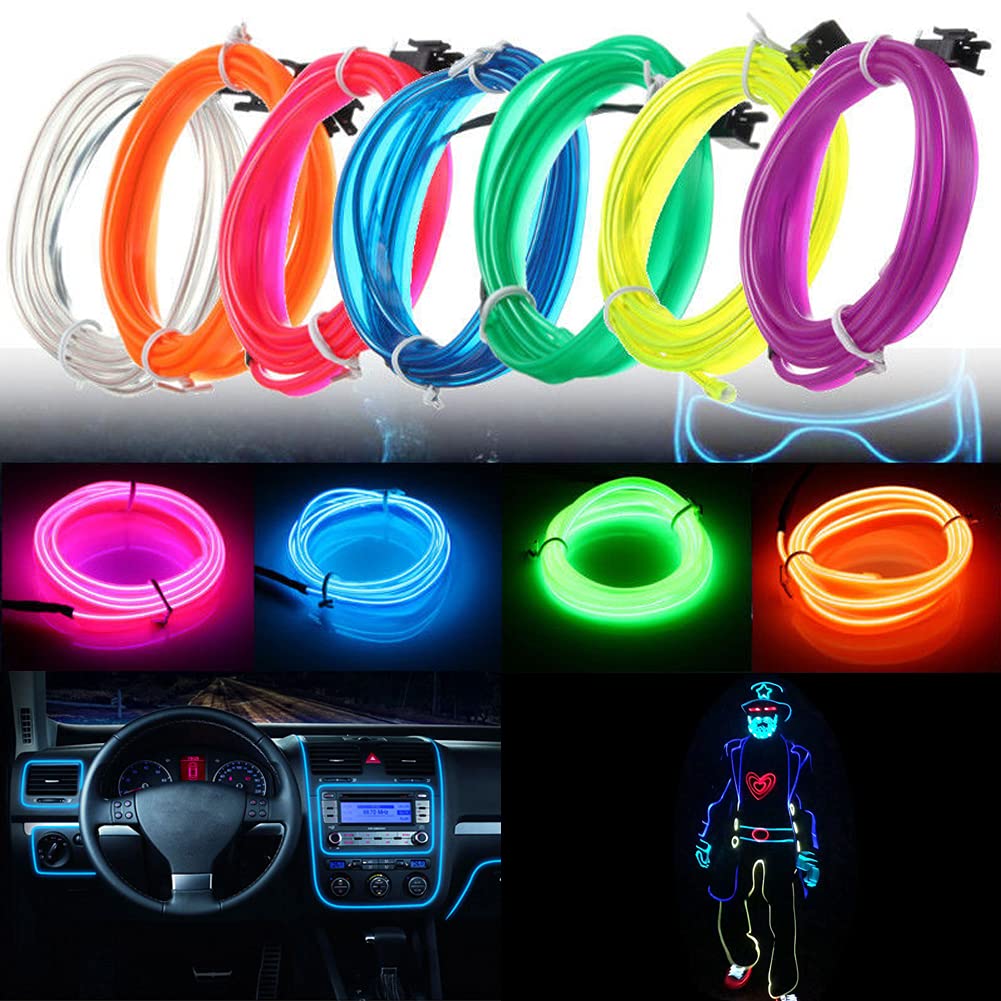 5M Car Interior Led Strip Light Neon EL Wiring Decorative Lamp - Dude Essentials