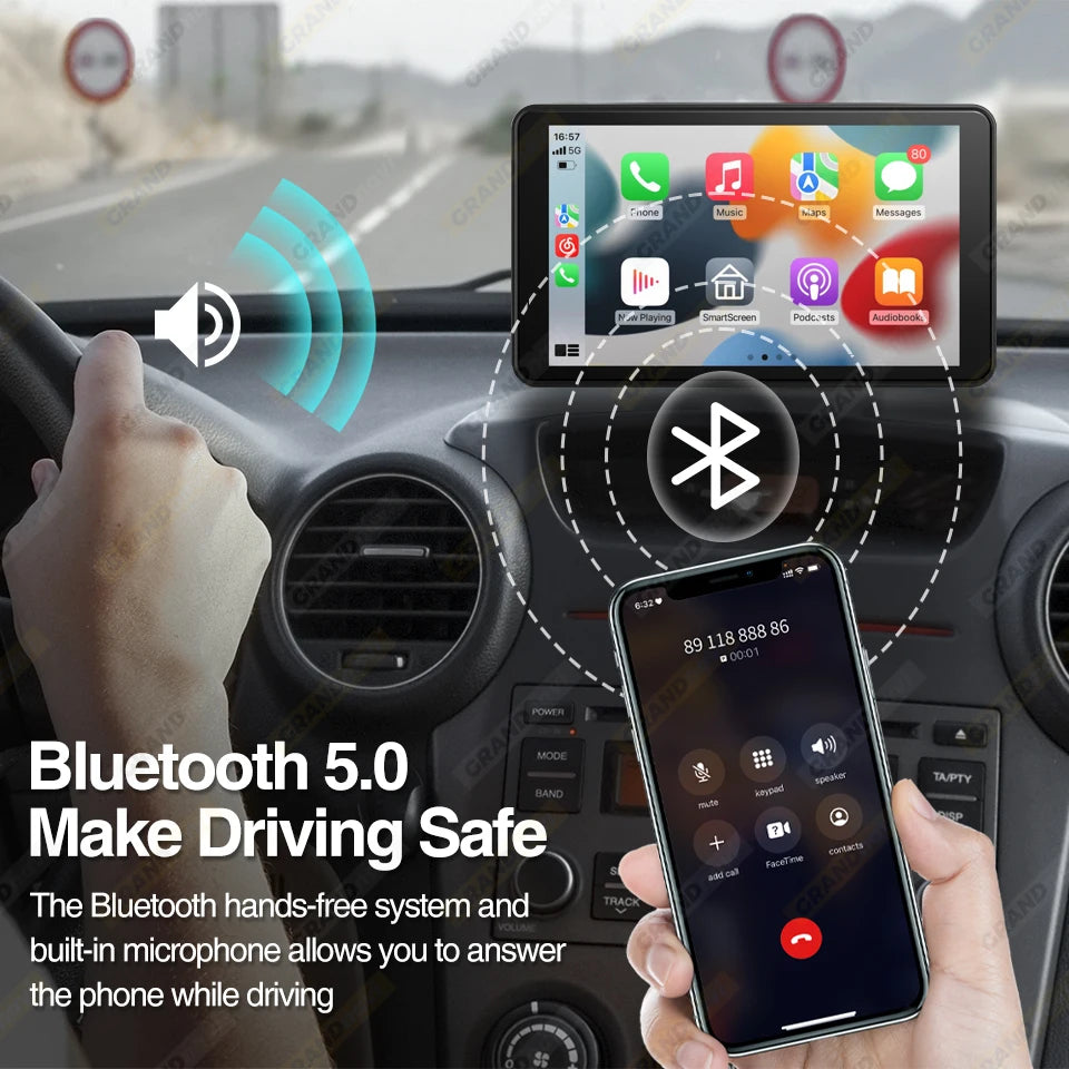 9 inch Car Radio Multimedia Video Player CarPlay Android Auto IPS Touch Screen AUX Input - Dude Essentials