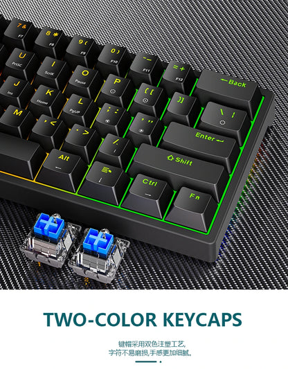 K620 Mini Gaming Mechanical Keyboard 61 Keys RGB Hotswap Type-C Wired - Dude Essentials