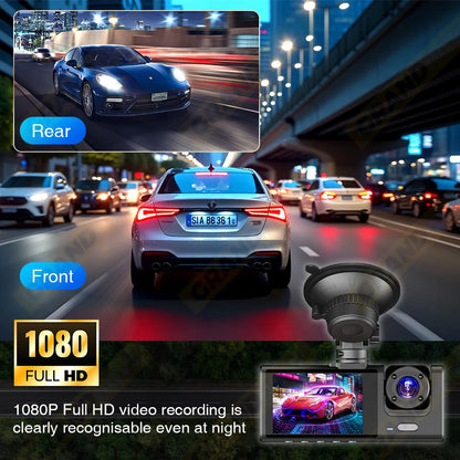 Dash Cam WIFI APP Car DVR 3 Channel - Dude Essentials