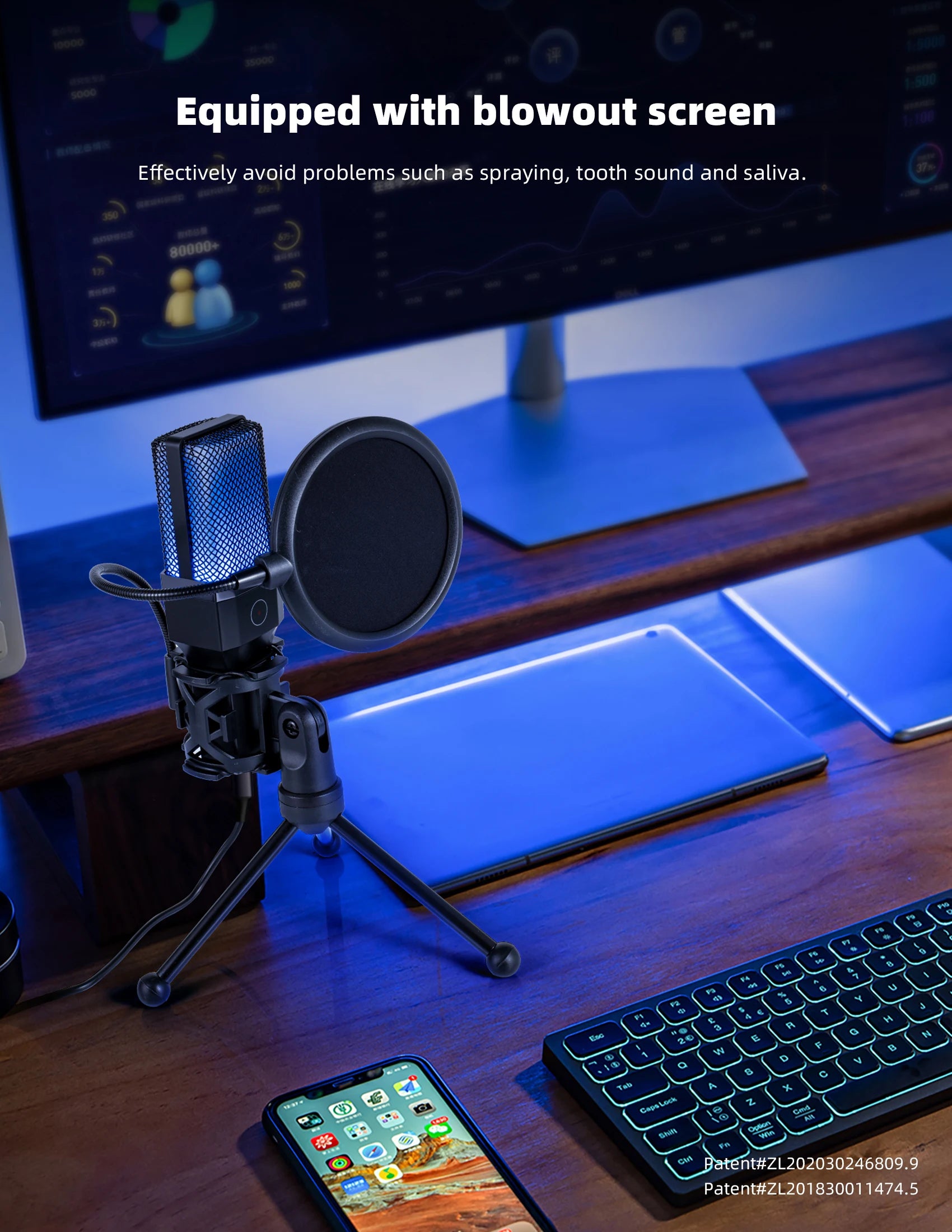 Gaming Microphone Professional Condenser Mic PC Laptop Computer - Dude Essentials