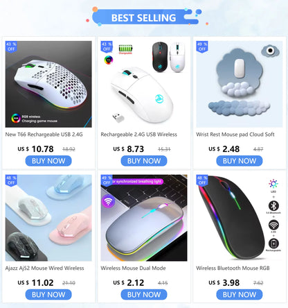2.4G Wireless Gaming Mouse RGB Lighting Charging Mouse - Dude Essentials