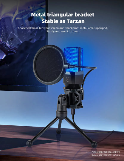 Gaming Microphone Professional Condenser Mic PC Laptop Computer - Dude Essentials