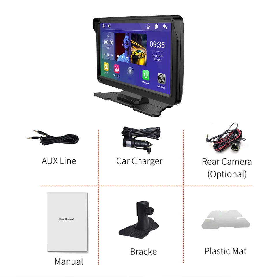 Universal Portable Carplay for Car Screen, Wireless Carplay Screen - Dude Essentials