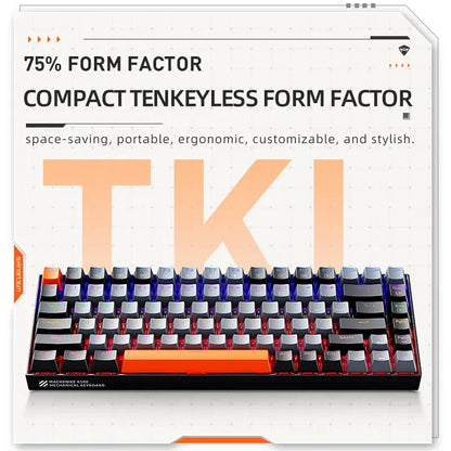 Machenike K500A-B84 75% TKL Hot-Swappable Wired Gaming Keyboard - Dude Essentials