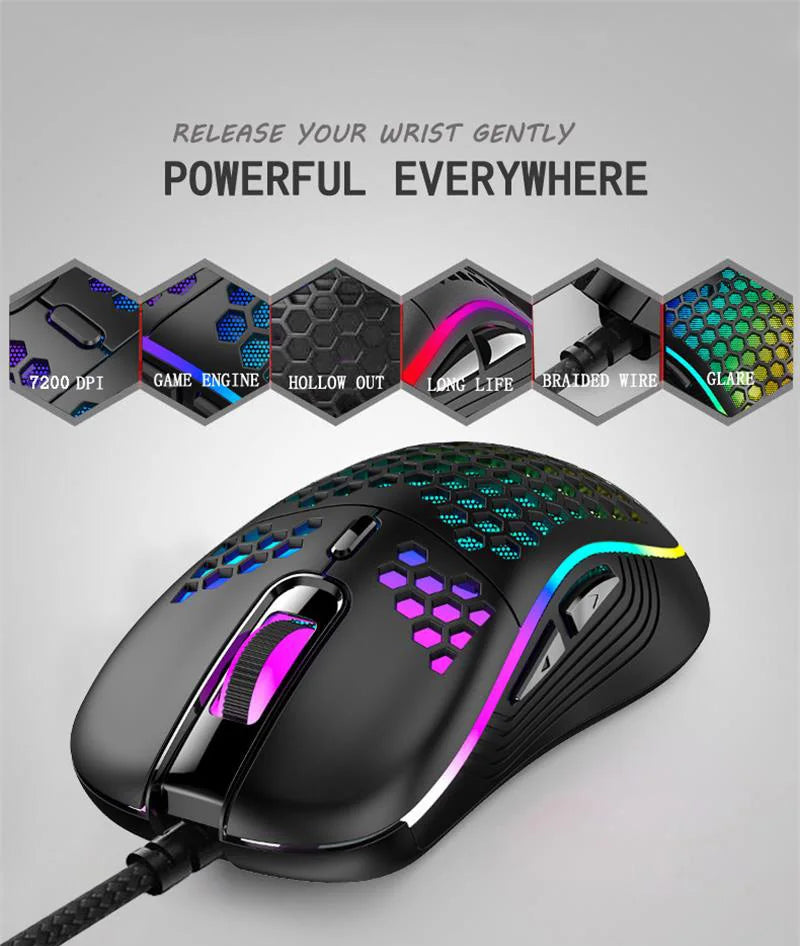 Xiaomi 2.4G Wireless Gaming Mouse Portable Wired Mouse RGB Lighting - Dude Essentials